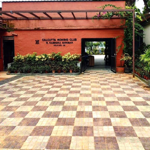 Chequered tiles in Kolkata